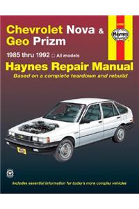 Haynes Chevy Nova, Geo Prism, 1985-1992