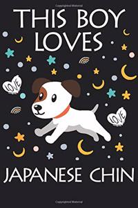 This Boy Loves Japanese Chin Notebook