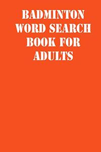 Badminton Word Search Book For Adults