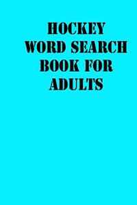 Hockey Word Search Book For Adults