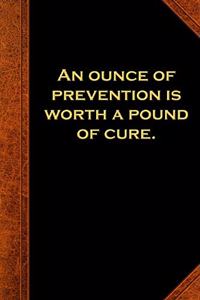 2020 Daily Planner Ben Franklin Quote Ounce Prevention Vintage Style 388 Pages