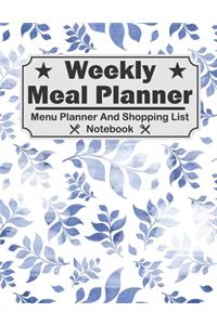 Weekly Meal Planner - Menu Planner And Shopping List Notebook