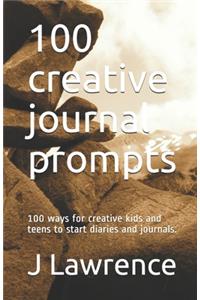 100 creative journal prompts