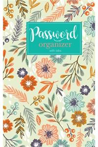 Password organizer with tabs