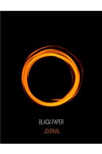 Orange Circle Black Paper Journal
