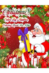 Christmas Color By Number Coloring Book For Kids