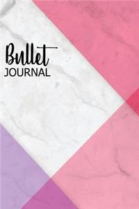 Bullet Journal: Marble + Gold Bullet Journal - 120-Page 1/4 Inch Dot Grid Notebook - 6 X 9 Marble & Gold Perfect Bound Softcover