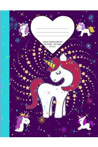 Unicorn Sparkle Notebook: School Supplies Primary Composition Book for Kids