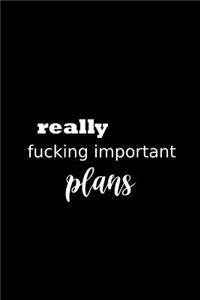 2019 Weekly Planner Funny Theme Really Fucking Important Plans 134 Pages