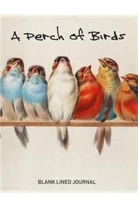 A Perch of Birds Blank Lined Journal