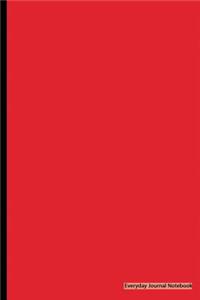 Everyday Journal Notebook - Blank Unlined (Red Cover)