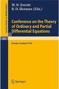 Conference on the Theory of Ordinary and Partial Differential Equations