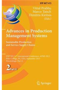 Advances in Production Management Systems. Sustainable Production and Service Supply Chains