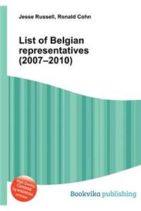 List of Belgian Representatives (2007-2010)