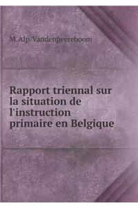 Rapport Triennal Sur La Situation de l'Instruction Primaire En Belgique