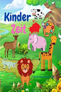 Kinder Zeit: Schönes Malbuch mit Tieren für Kinder von 4-8 Jahren