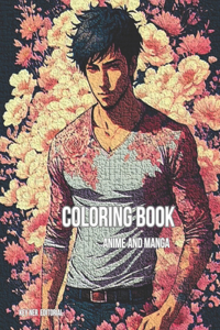 Coloring book style anime and manga