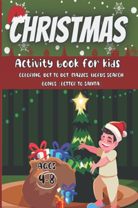 Christmas Activity Book for Kids 4-8