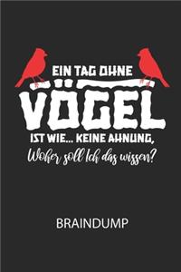 Ein Tag ohne Vögel ist wie ... keine Ahnung, woher soll ich das wissen? - Braindump