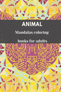 Animal mandalas coloring books for adults