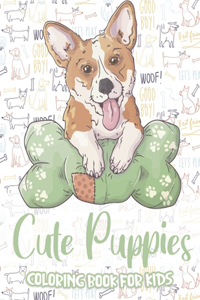 Cute Puppies Coloring Book