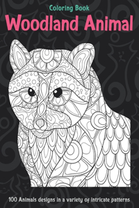 Woodland Animal - Coloring Book - 100 Animals designs in a variety of intricate patterns