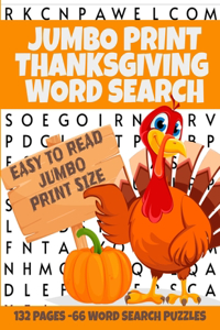 Jumbo Print Thanksgiving Word Search