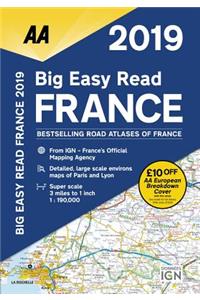 AA Big Easy Read Atlas France 2019