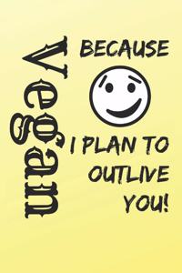 Vegan Because I Plan To Outlive You
