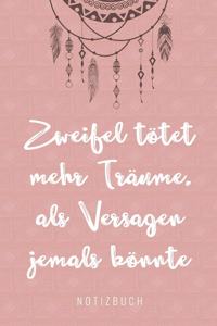 Zweifel Tötet Mehr Träume ALS Versagen Jemals Könnte Notizbuch