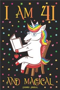 Unicorn Journal I am 41 and Magical