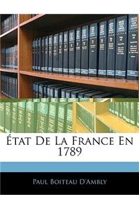 État De La France En 1789
