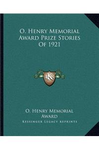 O. Henry Memorial Award Prize Stories of 1921