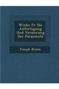 Winke Fur Die Anfertigung Und Verzierung Der Paramente