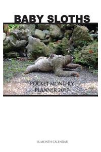 Baby Sloth Pocket Monthly Planner 2017
