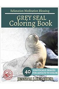 Grey Seal Coloring Book for Adults Relaxation Meditation Blessing: Animal Coloring Book , Sketch Books , Relaxation Meditation , Adult Coloring Books