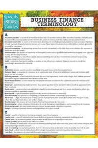 Business Finance Terminology (Speedy Study Guide)