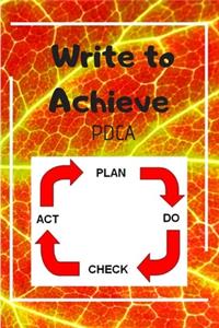 Write to Achieve PDCA