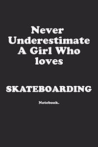 Never Underestimate A Girl Who Loves Skateboarding.