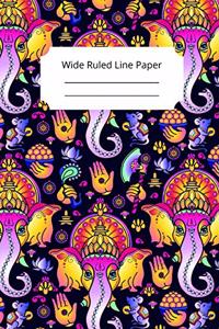 Hindu Art Inspirational, Motivational and Spiritual Theme Wide Ruled Line Paper