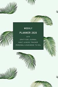 Weekly Planner 2020 with Gratitude Journal, Habit & Mood Tracker, Personal & Business TO-DOs