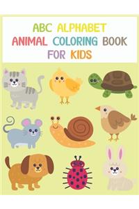 Abc Alphabet Animal Coloring Book For Kids