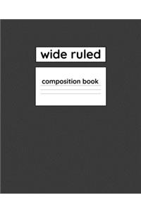 Wide Ruled Composition Book