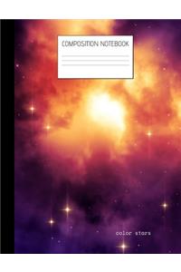 color stars Composition Notebook