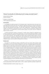 Mission Functionality for Deflecting Earth-Crossing Asteroids/Comets