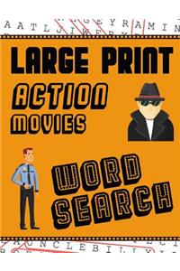 Large Print Action Movies Word Search