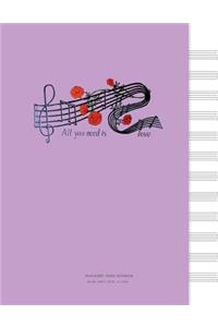 Manuscript Paper Notebook
