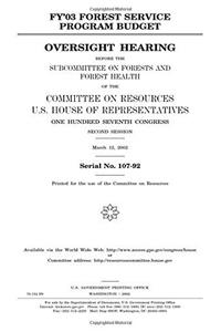 Fy'03 Forest Service Program Budget