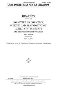 Cross Border Truck and Bus Operations