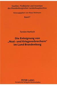 Die Enteignung Von «Nazi- Und Kriegsverbrechern» Im Land Brandenburg